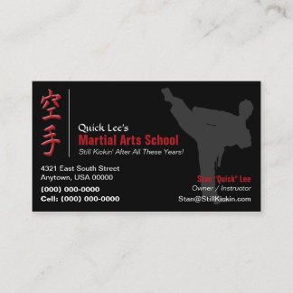 Karate, Taekwondo, Kung Fu Instructor Business Card