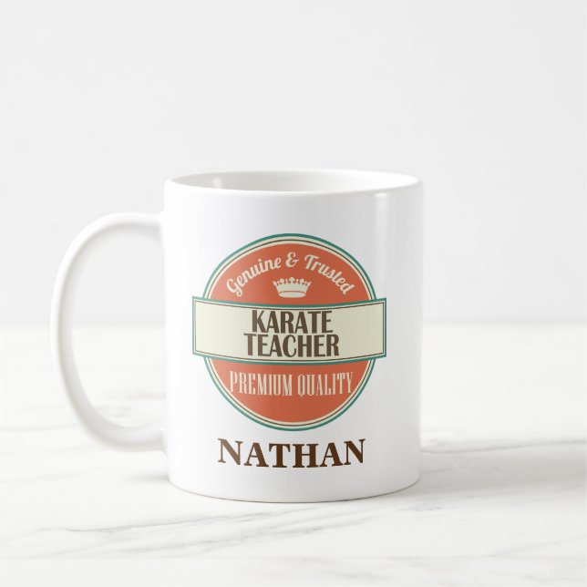 Karate Teacher Personalised Office Mug Gift (Left)