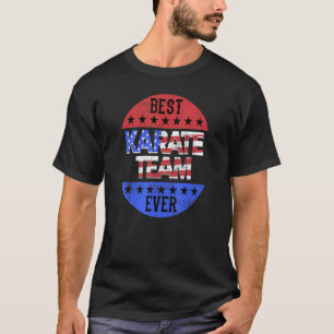 Karate Team Independence Day Patriotic Karateka Us T-Shirt
