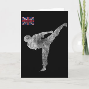 Karate Team Martial Arts Mma Kick England English  Card