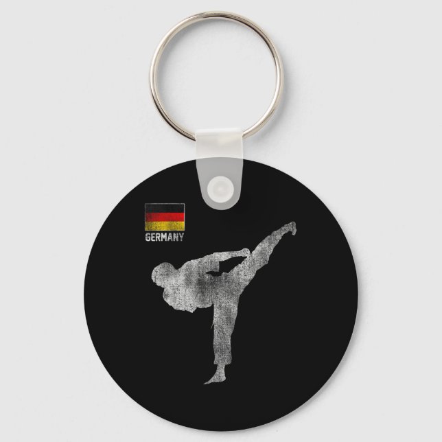 Karate Team Martial Arts Mma Kick Germany German V Key Ring (Front)