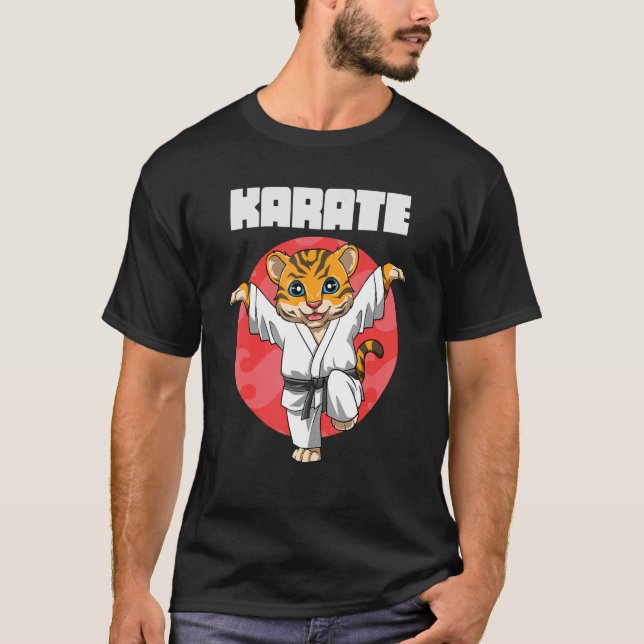 Karate Tiger Crane Kick T-Shirt (Front)