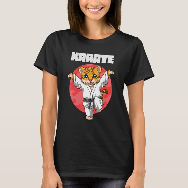 Karate Tiger Crane Kick T-Shirt (Front)