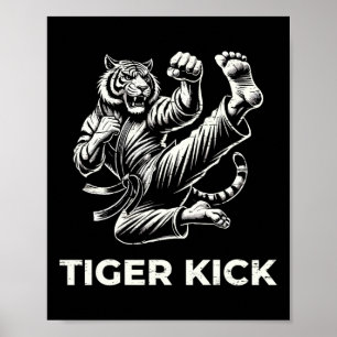 Karate Tiger Kick Fierce Martial Arts  Poster