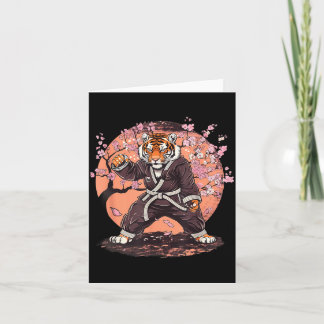 Karate Tiger Sakura Flowers Taekwondo Jiu-Jitsu Card