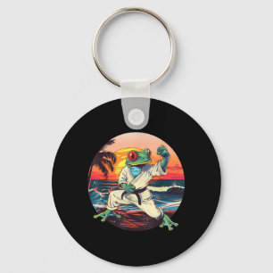 Karate Toad Sunset Beach Taekwondo Toad Lover Key Ring