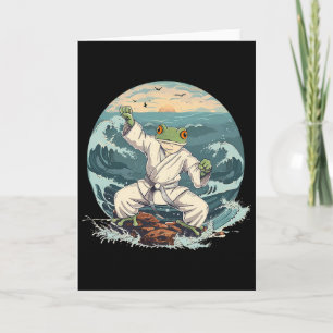 Karate Toad Taekwondo Beach Sunset Martial Arts To Card