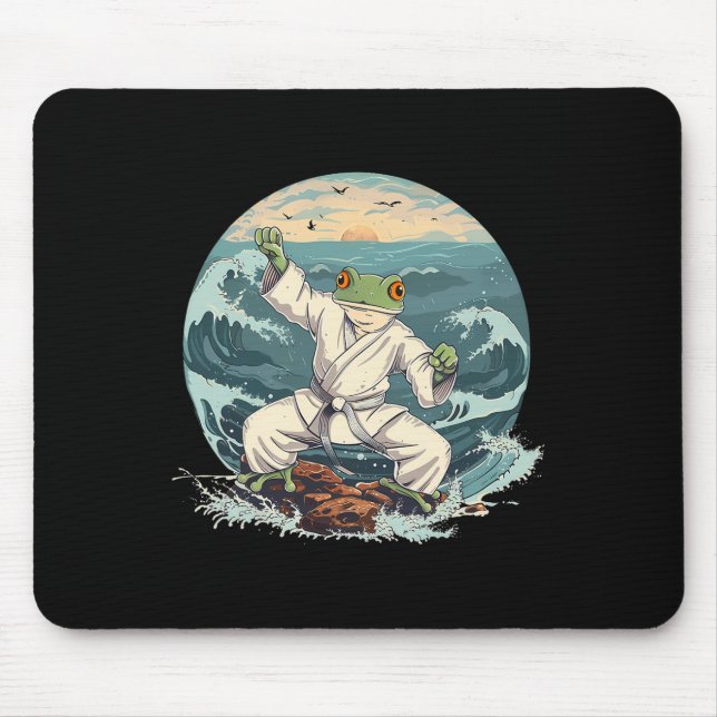 Karate Toad Taekwondo Beach Sunset Martial Arts To Mouse Pad (Front)