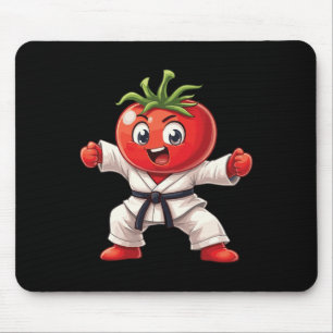 Karate Tomato Judogi Power Funny Martial Arts Desi Mouse Pad