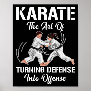 Karate Training Offense Black Belt Sport Martial A Poster