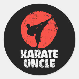 Karate Uncle Fighter Japanese Martial Arts Men Bir Classic Round Sticker