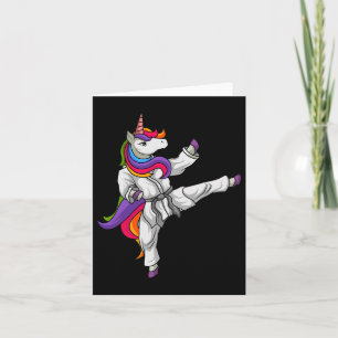 Karate Unicorn Black Belt Japanese Martial Arts Lo Card