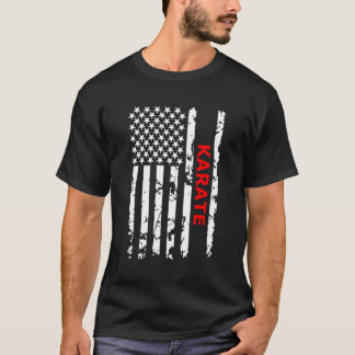 Karate Usa Flag For Americans T-Shirt