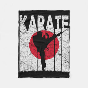 Karate Vintage Martial Arts Retro Karate Japanese  Fleece Blanket