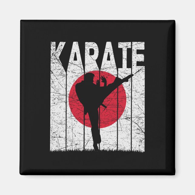 Karate Vintage Martial Arts Retro Karate Japanese  Magnet (Front)