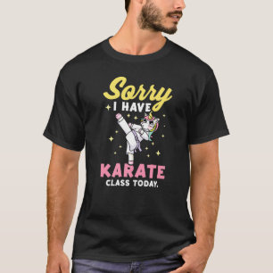 KarateFor Karate Students Girls Unicorn  T-Shirt
