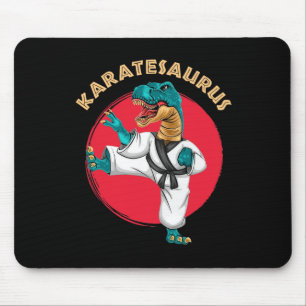 Karatesaurus Funny Karate Dinosaur  Mouse Pad