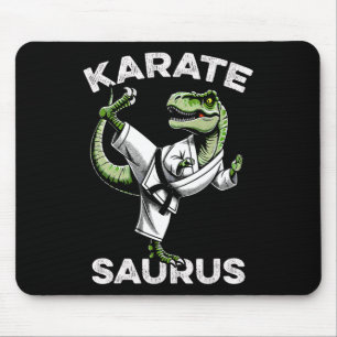 Karatesaurus T-rex Karate Dino Funny Dinosaur Mart Mouse Pad