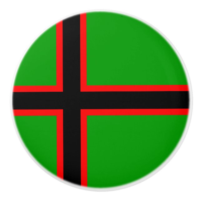 Karelia National Flag Ceramic Knob (Front)