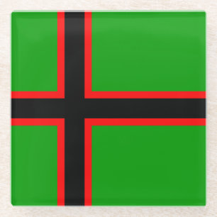Karelia National Flag Glass Coaster