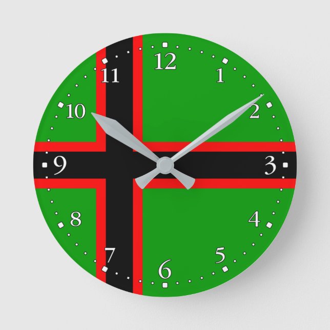 Karelia National Flag Round Clock (Front)