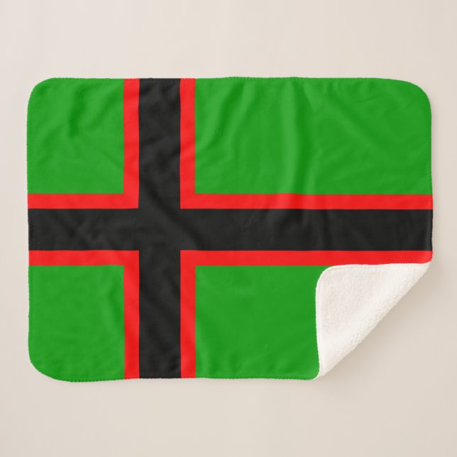 Karelia National Flag Sherpa Blanket (Front (Horizontal))