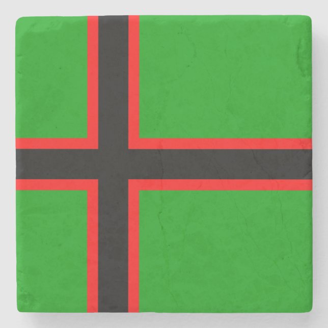 Karelia National Flag Stone Coaster (Front)
