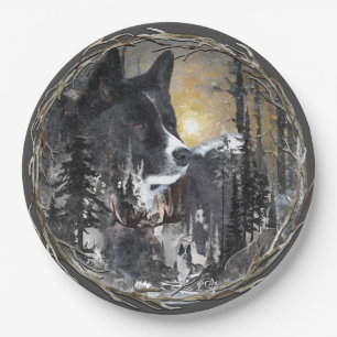 Karelian Bear Dog Paper Plate