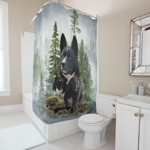 Karelian Bear Dog Shower Curtain