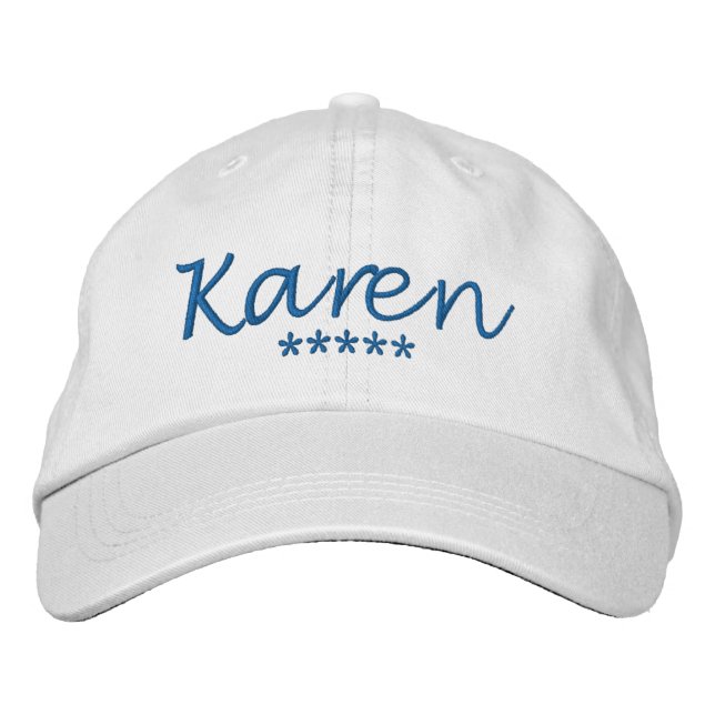 Karen Name Embroidered Hat (Front)