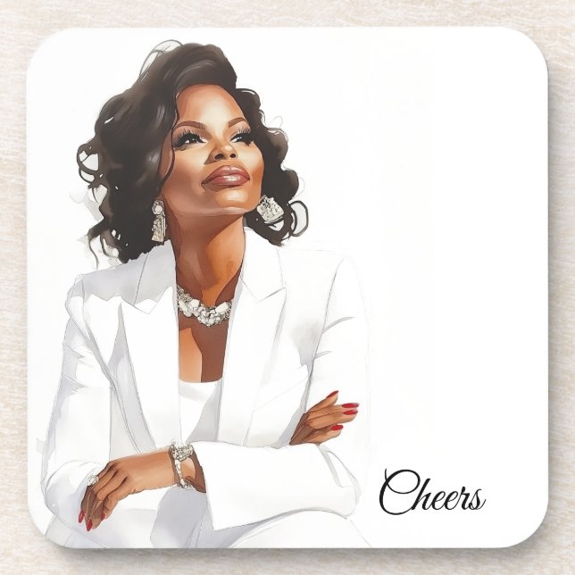 Karen Renee by KAB Elegant Coaster for Black Women (Front)