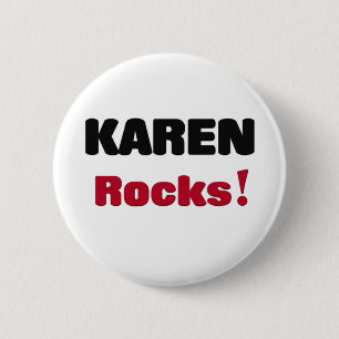 Karen Rocks 6 Cm Round Badge