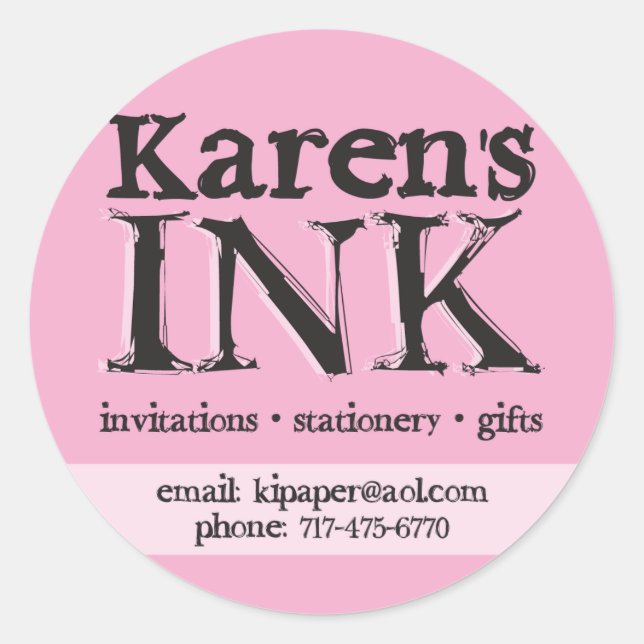 Karen's Ink sticker (Front)