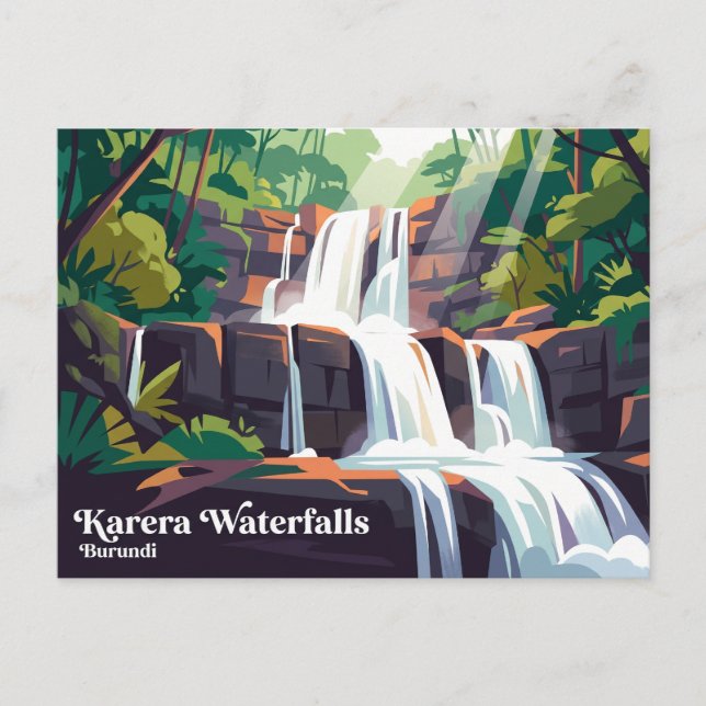 Karera Waterfalls Burundi Postcard (Front)