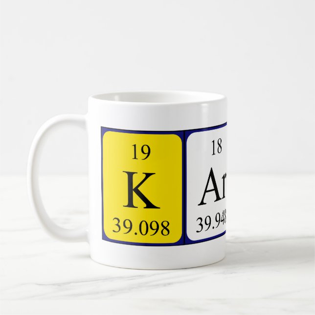 Karess periodic table name mug (Left)