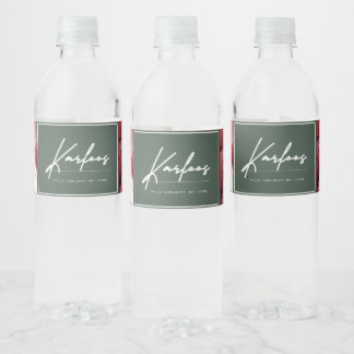 KARFOOS WATER BOTTLE LABEL