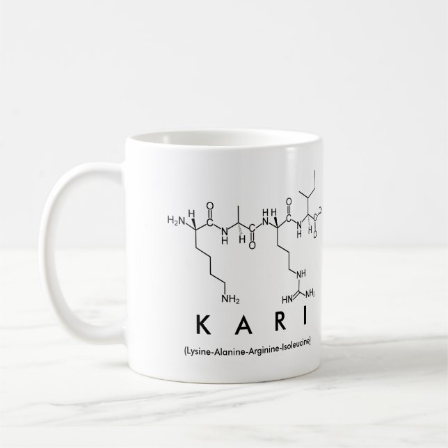 Kari peptide name mug (Left)