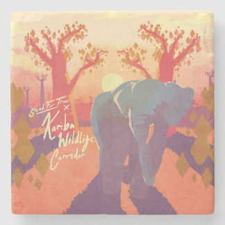 Kariba Wildlife Corridor Stone Coaster