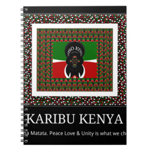 Karibu Kenya: Vibrant National Flag Colours Hakuna Notebook