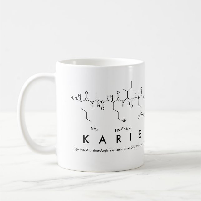 Karie peptide name mug (Left)