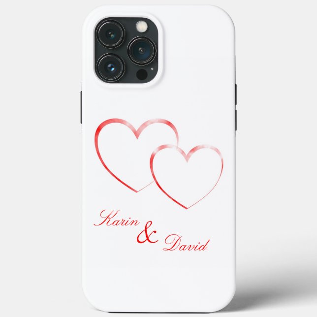 Karin & David - Two Hearts in Love - customise it- Case-Mate iPhone Case (Back)