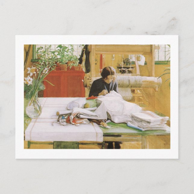 Karin Sewing Postcard (Front)