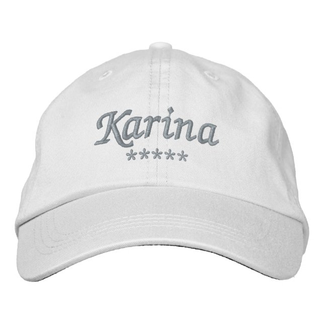 Karina Name Embroidered Hat (Front)