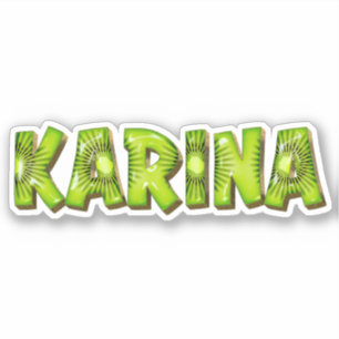 Karina Name Kiwi Design Sticker