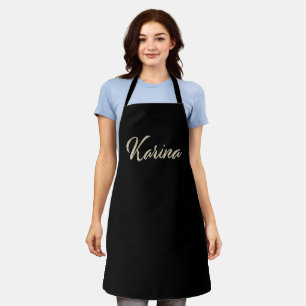 Karina white gold Handwriting Kitchen apron