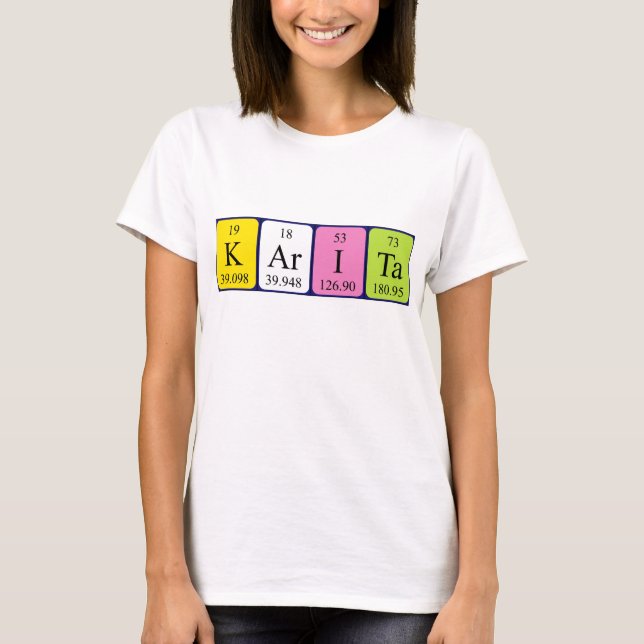 Karita periodic table name shirt (Front)