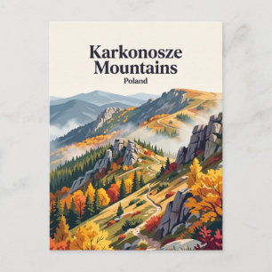 Karkonosze Mountains Poland Postcard