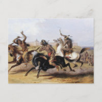 Karl Bodmer - Horse Racing of the Sioux