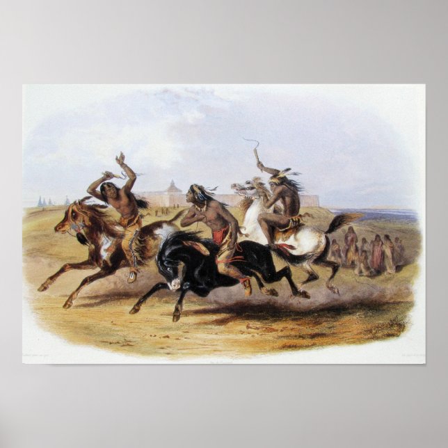 Karl Bodmer - Horse Racing of the Sioux Poster (Front)