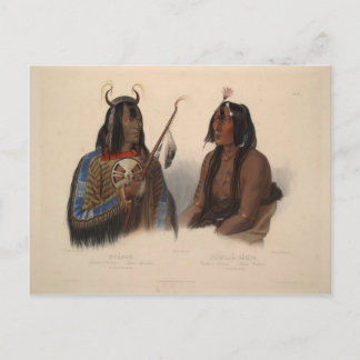 Karl Bodmer-Noapeh,Assiniboin Indian,Psihdja-Sahpa Postcard